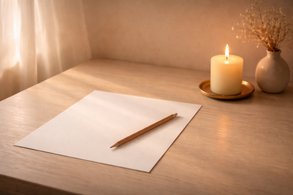 "Espace de silence et d'écriture — être en Christ dans
le quotidien"